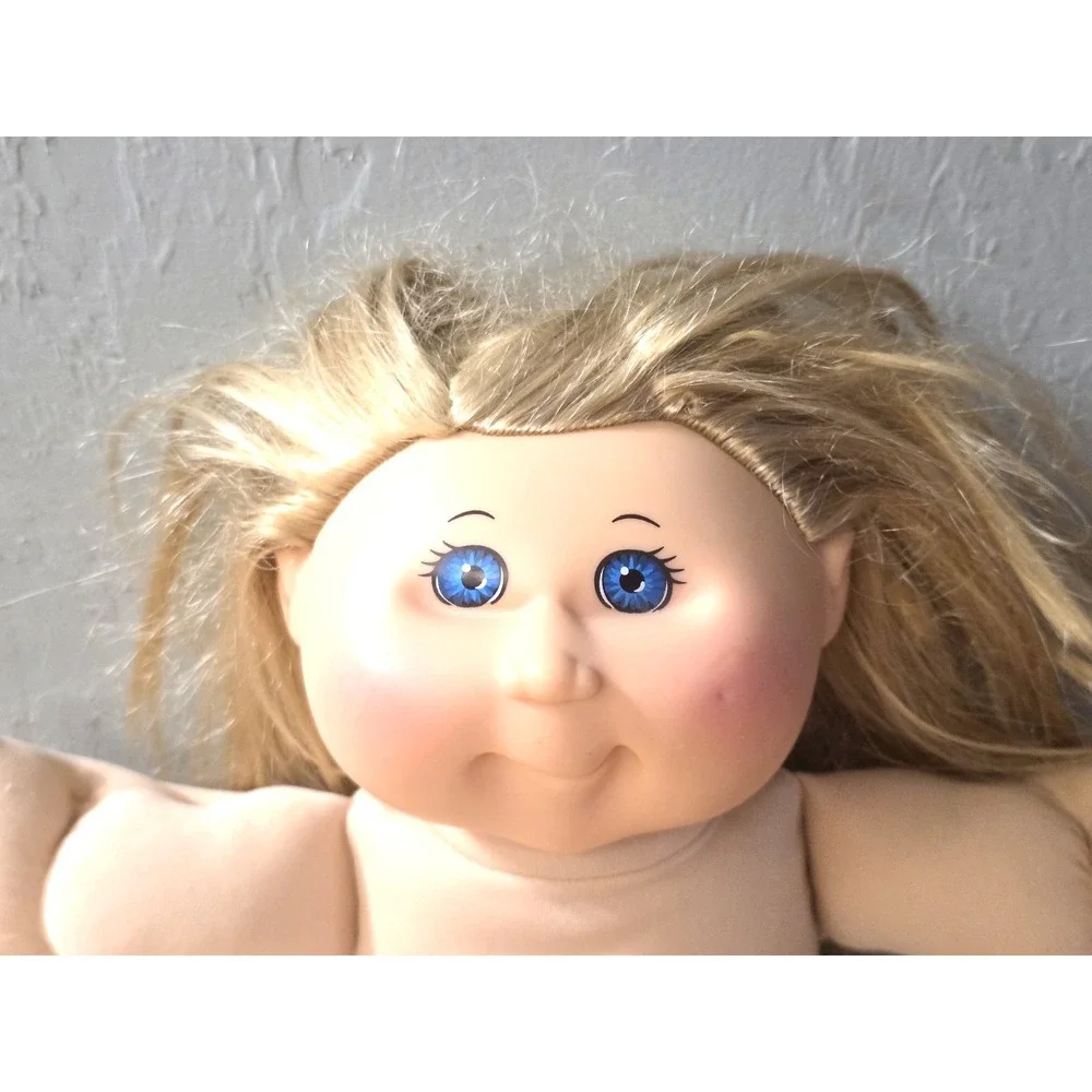 Real blonde‎ Cabbage Patch doll Blue Eyes 16 Inches